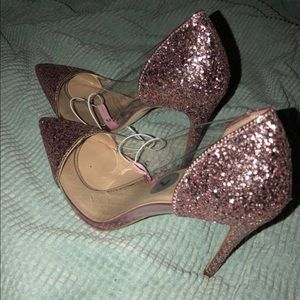 Pink glitter heels